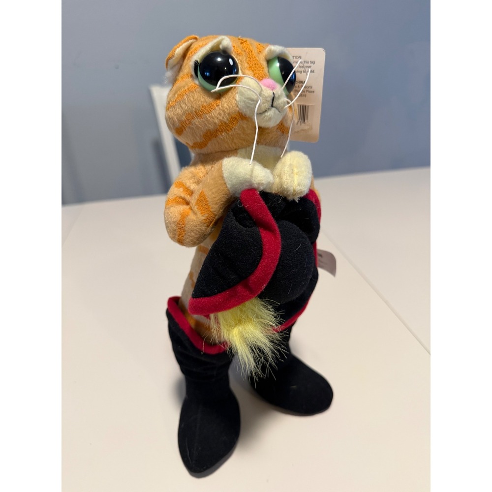 Universal Studios Shrek Puss In Boots Plush 12" Stuffed Toy 2006 DreamWorks NWT‎
